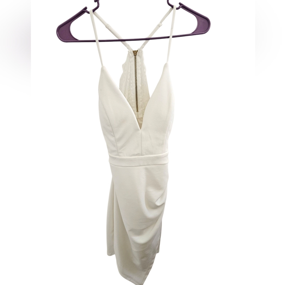 Honey and Rosie White Backless Dress